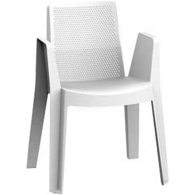 Silla apilable Resina Play Blanco - Respaldo Bajo Muebles Silla apilable Resina Play Blanco - Respaldo Bajo Muebles