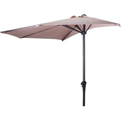 Basics Sombrilla De Jardín Half Taupe 270 cm Basics Sombrilla De Jardín Half Taupe 270 cm
