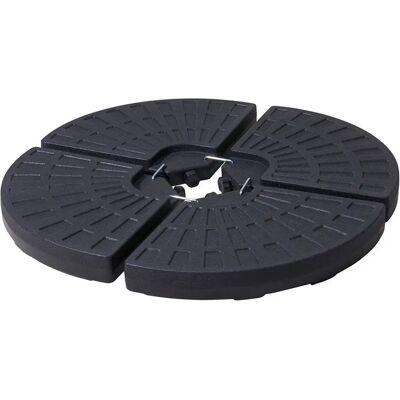 Basics Base De Sombrilla 4 Piezas Black 48 x 48 x 7.5 cm Basics Base De Sombrilla 4 Piezas Black 48 x 48 x 7.5 cm