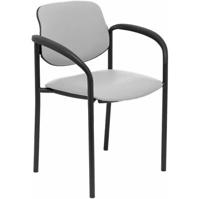 Nowy Styl Silla Fija De Oficina Styl Faux Leather With Arms Grey / Black One Size Nowy Styl Silla Fija De Oficina Styl Faux Leather With Arms Grey / Black One Size