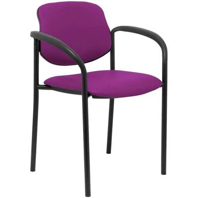 Nowy Styl Silla Fija De Oficina Styl Faux Leather With Arms Purple / Black One Size Nowy Styl Silla Fija De Oficina Styl Faux Leather With Arms Purple / Black One Size