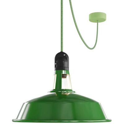 Creative Lámpara Colgante Eiva Elegant With Lampshade With Light Bulb 5 M Green One Size Creative Lámpara Colgante Eiva Elegant With Lampshade With Light Bulb 5 M Green One Size