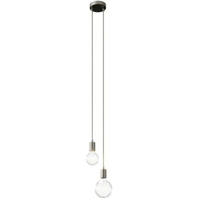 Creative Lámpara Colgante Multiple 2 Falls With Light Bulb Satin Titanium One Size Creative Lámpara Colgante Multiple 2 Falls With Light Bulb Satin Titanium One Size