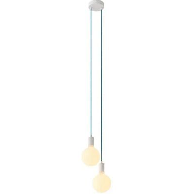 Creative Lámpara Colgante Multiple 2 Falls With Light Bulb White One Size Creative Lámpara Colgante Multiple 2 Falls With Light Bulb White One Size