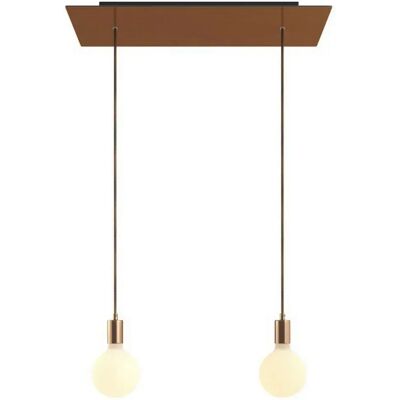 Creative Lámpara Colgante Rose-one Xxl 2 Falls With Light Bulb Satin Copper One Size Creative Lámpara Colgante Rose-one Xxl 2 Falls With Light Bulb Satin Copper One Size