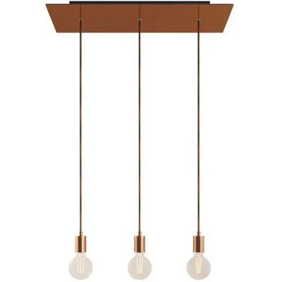 Creative Lámpara Colgante Rose-one Xxl 3 Falls With Light Bulb Satin Copper One Size Creative Lámpara Colgante Rose-one Xxl 3 Falls With Light Bulb Satin Copper One Size