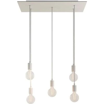 Creative Lámpara Colgante Rose-one Xxl 5 Falls With Light Bulb Matte White One Size Creative Lámpara Colgante Rose-one Xxl 5 Falls With Light Bulb Matte White One Size
