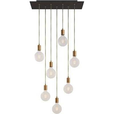 Creative Lámpara Colgante Rose-one Xxl 7 Falls With Light Bulb Matt Black One Size Creative Lámpara Colgante Rose-one Xxl 7 Falls With Light Bulb Matt Black One Size