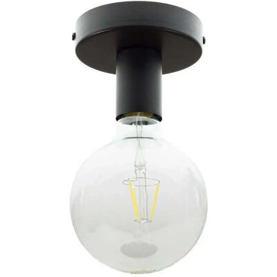 Creative Lámpara De Pared Lightpoint Metal With Light Bulb Black One Size Creative Lámpara De Pared Lightpoint Metal With Light Bulb Black One Size