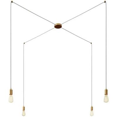 Creative Lámpara Colgante Spider 4 Falls Satin Brass One Size Creative Lámpara Colgante Spider 4 Falls Satin Brass One Size