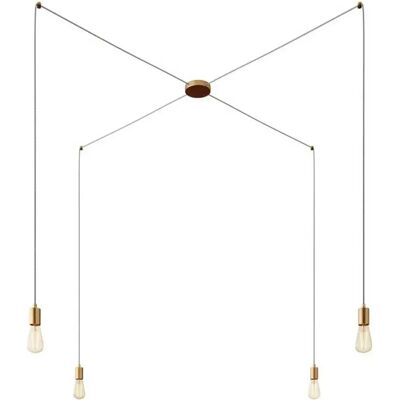 Creative Lámpara Colgante Spider 4 Falls With Light Bulb Satin Brass One Size Creative Lámpara Colgante Spider 4 Falls With Light Bulb Satin Brass One Size
