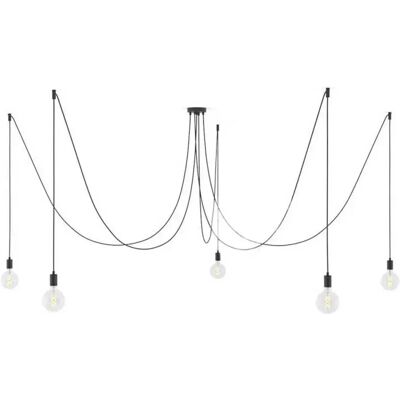 Creative Lámpara Colgante Spider 5 Falls With Light Bulb Black One Size Creative Lámpara Colgante Spider 5 Falls With Light Bulb Black One Size