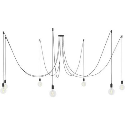 Creative Lámpara Colgante Spider 7 Falls With Light Bulb Black One Size Creative Lámpara Colgante Spider 7 Falls With Light Bulb Black One Size