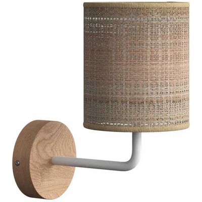 Creative Lámpara De Pared Wood Ceramic With Light Bulb Brown One Size Creative Lámpara De Pared Wood Ceramic With Light Bulb Brown One Size