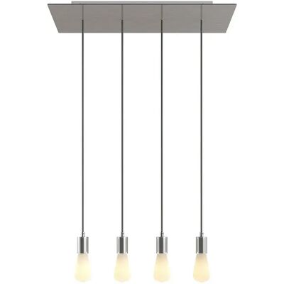 Creative Lámpara Colgante Rose-one Xxl 4 Falls Satin Steel One Size Creative Lámpara Colgante Rose-one Xxl 4 Falls Satin Steel One Size