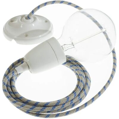 Creative Lámpara Colgante Rd55 Stripes 50 Cm Steward Blue / White One Size Creative Lámpara Colgante Rd55 Stripes 50 Cm Steward Blue / White One Size