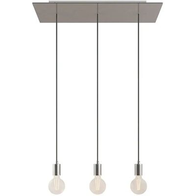 Creative Lámpara Colgante Rectangular Rose-one Xxl 3 Falls Satin Steel One Size Creative Lámpara Colgante Rectangular Rose-one Xxl 3 Falls Satin Steel One Size