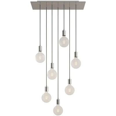 Creative Lámpara Colgante Rectangular Rose-one Xxl 7 Falls With Bulbs Satin Steel One Size Creative Lámpara Colgante Rectangular Rose-one Xxl 7 Falls With Bulbs Satin Steel One Size