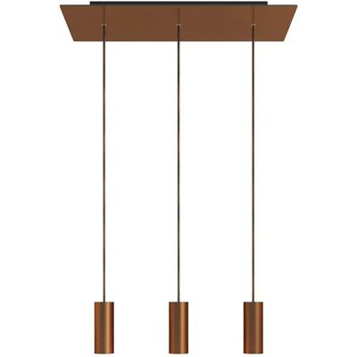 Creative Lámpara Colgante Rectangular Rose-one Xxl Tub E14 3 Falls With Bulbs Satin Copper One Size Creative Lámpara Colgante Rectangular Rose-one Xxl Tub E14 3 Falls With Bulbs Satin Copper One Size