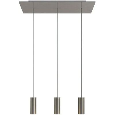 Creative Lámpara Colgante Rectangular Rose-one Xxl Tub E14 3 Falls With Bulbs Satin Steel One Size Creative Lámpara Colgante Rectangular Rose-one Xxl Tub E14 3 Falls With Bulbs Satin Steel One Size