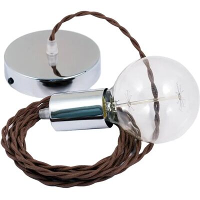 Creative Lámpara Colgante Tc13 50 Cm Brown / Chrome Plated One Size Creative Lámpara Colgante Tc13 50 Cm Brown / Chrome Plated One Size