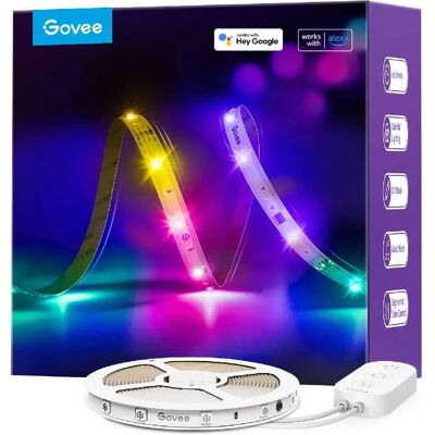 Govee Tira De Luces Led H618a Wifi Bt 5 M Multicolor One Size Govee Tira De Luces Led H618a Wifi Bt 5 M Multicolor One Size