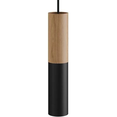 Creative Tubo-e14 De Madera Y Metal Para Foco Con Portalámparas De Doble Aro Neutral / Black One Size Creative Tubo-e14 De Madera Y Metal Para Foco Con Portalámparas De Doble Aro Neutral / Black One Size