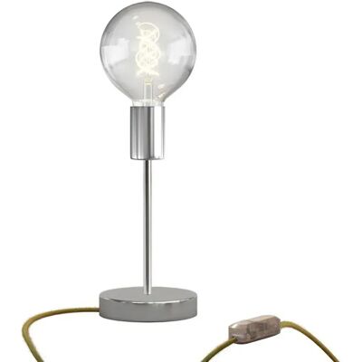 Creative Lámpara De Mesa Alzaluce Globo De Metal Con Enchufe De 2 Polos-regulador De Intensidad Chrome One Size Creative Lámpara De Mesa Alzaluce Globo De Metal Con Enchufe De 2 Polos-regulador De Intensidad Chrome One Size