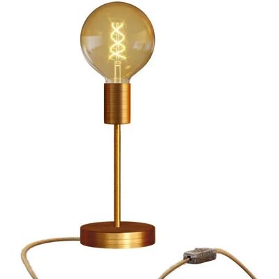 Creative Lámpara De Mesa Alzaluce Globo De Metal Con Enchufe De 2 Polos-interruptor Satin Copper One Size Creative Lámpara De Mesa Alzaluce Globo De Metal Con Enchufe De 2 Polos-interruptor Satin Copper One Size