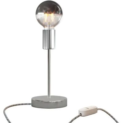 Creative Lámpara De Mesa Alzaluce Half Cup De Metal Con Enchufe De 2 Polos-regulador De Intensidad Chrome One Size Creative Lámpara De Mesa Alzaluce Half Cup De Metal Con Enchufe De 2 Polos-regulador De Intensidad Chrome One Size