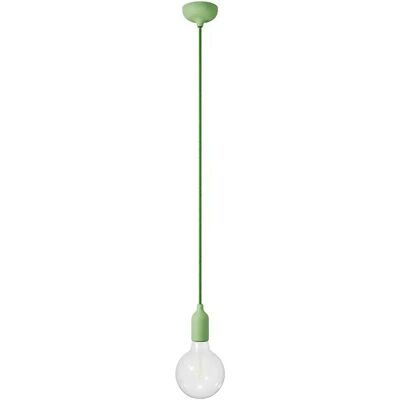 Creative Lámpara Colgante Colorida Con Cable Textil Con Bulb Silicona Prado Green One Size Creative Lámpara Colgante Colorida Con Cable Textil Con Bulb Silicona Prado Green One Size