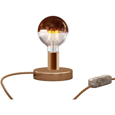 Creative Lámpara De Mesa Posaluce Half Cup De Metal Con Enchufe Bipolar-regulador De Intensidad Copper One Size Creative Lámpara De Mesa Posaluce Half Cup De Metal Con Enchufe Bipolar-regulador De Intensidad Copper One Size
