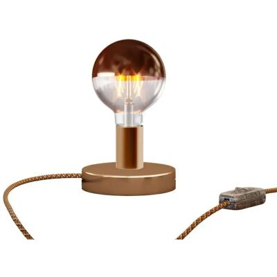 Creative Lámpara De Mesa Posaluce Half Cup De Metal Con Enchufe Bipolar-interruptor Copper One Size Creative Lámpara De Mesa Posaluce Half Cup De Metal Con Enchufe Bipolar-interruptor Copper One Size