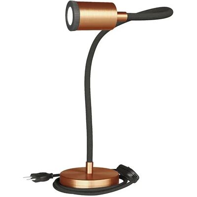 Creative Lámpara De Mesa Articulada Table Flex Gu1d0 Con Foco Mini Led Y Enchufe Bipolar Satin Copper One Size Creative Lámpara De Mesa Articulada Table Flex Gu1d0 Con Foco Mini Led Y Enchufe Bipolar Satin Copper One Size