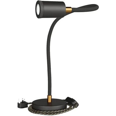 Creative Lámpara De Mesa Articulada Table Flex Gu1d0 Con Mini Foco Led Y Enchufe Inglés Black One Size Creative Lámpara De Mesa Articulada Table Flex Gu1d0 Con Mini Foco Led Y Enchufe Inglés Black One Size