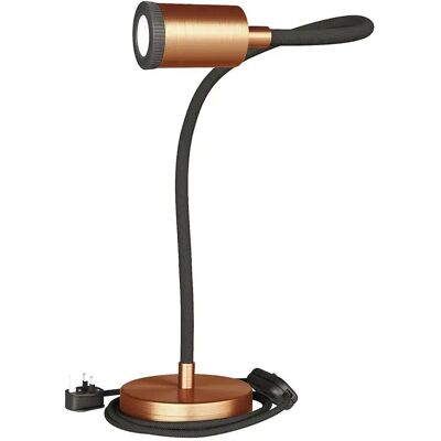 Creative Lámpara De Mesa Articulada Table Flex Gu1d0 Con Mini Foco Led Y Enchufe Inglés Satin Copper One Size Creative Lámpara De Mesa Articulada Table Flex Gu1d0 Con Mini Foco Led Y Enchufe Inglés Satin Copper One Size