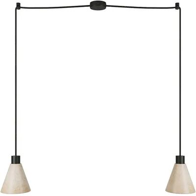 Creative Lámpara Colgante Múltiple De 2 Luces Con Pantalla De Madera En Forma De Cono Con Bulb Black One Size Creative Lámpara Colgante Múltiple De 2 Luces Con Pantalla De Madera En Forma De Cono Con Bulb Black One Size