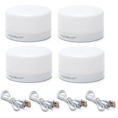 Aigostar Luz Nocturna Led Ip20 Con Carga Usb 3000k 1w 60 Lumens 4 Unidades White One Size Aigostar Luz Nocturna Led Ip20 Con Carga Usb 3000k 1w 60 Lumens 4 Unidades White One Size