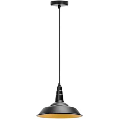 Aigostar Lámpara Colgante E27 60w Max Golden / Black One Size Aigostar Lámpara Colgante E27 60w Max Golden / Black One Size