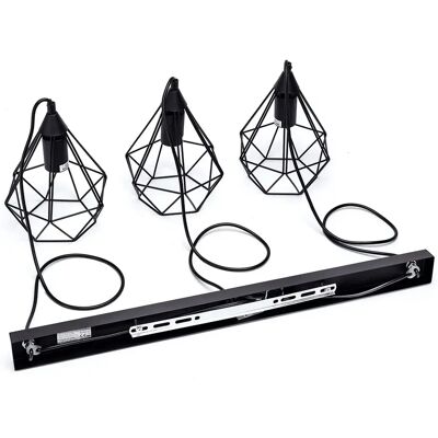 Aigostar Lámpara Colgante E27x3 180w Black One Size Aigostar Lámpara Colgante E27x3 180w Black One Size