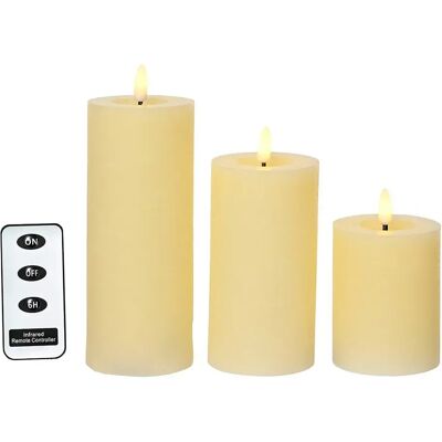 Lumineo Luz Decorativa 72698 Wax Candle 3 Unidades Beige One Size Lumineo Luz Decorativa 72698 Wax Candle 3 Unidades Beige One Size