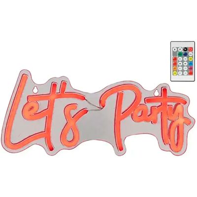 Lumineo Luz Decorativa Let´s Party 40 X 18 X 1.5 Cm Red One Size Lumineo Luz Decorativa Let´s Party 40 X 18 X 1.5 Cm Red One Size