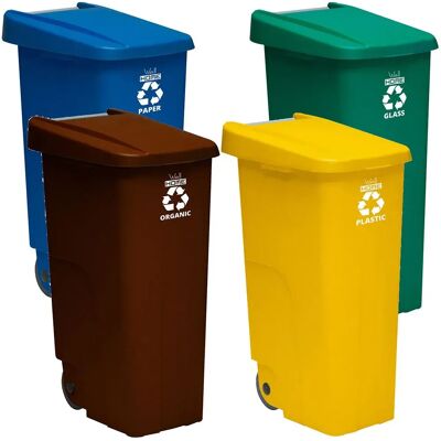 Wellhome Papelera De Reciclaje 440l 4 Unidades Multicolor One Size Wellhome Papelera De Reciclaje 440l 4 Unidades Multicolor One Size