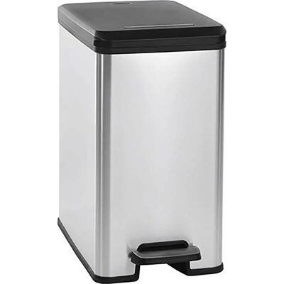 Curver Cubo De Basura Slim 25l Silver One Size Curver Cubo De Basura Slim 25l Silver One Size