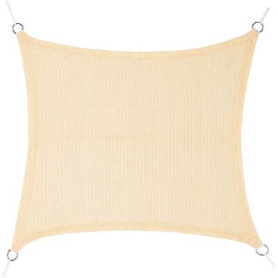 FAURA Vela de Sombra 5x5m Beige - Cuadrado para Exterior FAURA Vela de Sombra 5x5m Beige - Cuadrado para Exterior