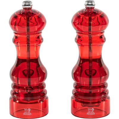 Peugeot Molinillo De Pimienta Podium 18cm Red / Clear One Size Peugeot Molinillo De Pimienta Podium 18cm Red / Clear One Size