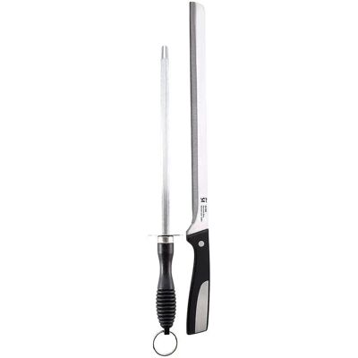 San Ignacio Cuchillo Jamonero Y Afilador Acero Grey One Size San Ignacio Cuchillo Jamonero Y Afilador Acero Grey One Size