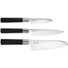 Kai Wasabi Knife Set 67s-310 Negro,Plateado