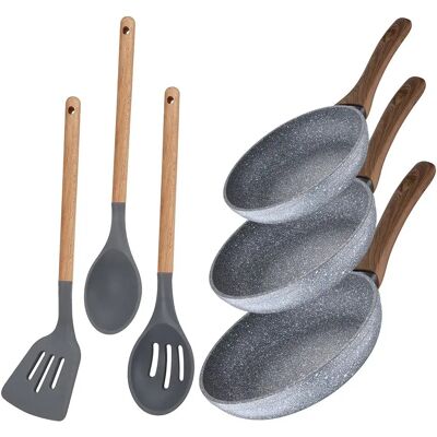 San Ignacio Juego De Sartenes Y Utensilios Daimiel 22x26x28 Cm 6 Unidades Grey One Size San Ignacio Juego De Sartenes Y Utensilios Daimiel 22x26x28 Cm 6 Unidades Grey One Size