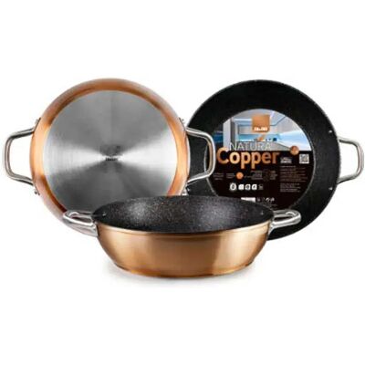 Ibili Sartén Honda 2 Asas Natura Cobre 28 Cm Black / Copper One Size Ibili Sartén Honda 2 Asas Natura Cobre 28 Cm Black / Copper One Size